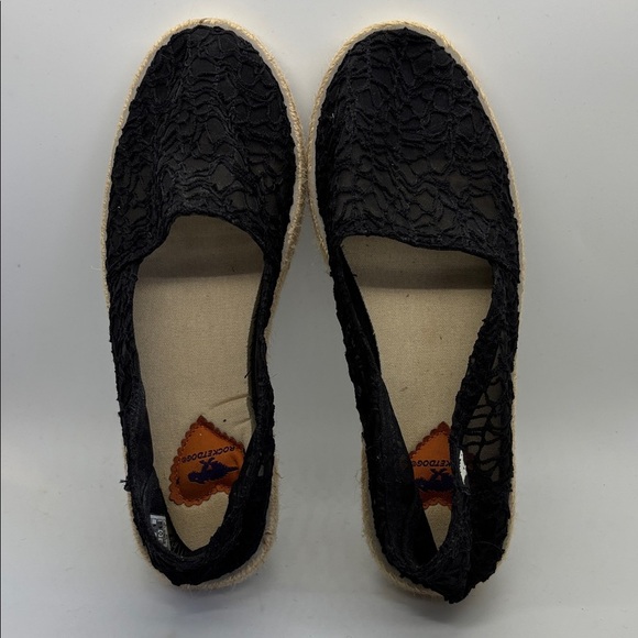 Rocket Dog Black Lace Espadrilles Size 7.5 - Picture 5 of 10